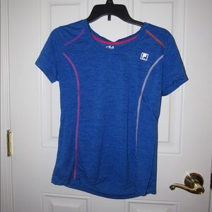 Blue workout shirt